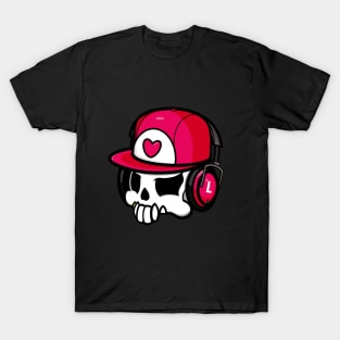 skully heart cap T-Shirt